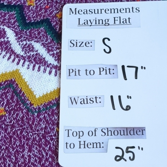 Old Navy Purple Fair Isle Print Crew Neck Pullover Winter Sweater size Small - Picture 6 of 6